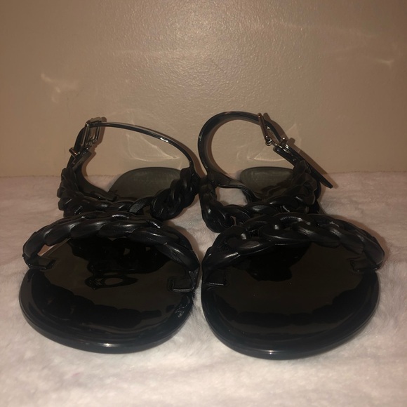 Givenchy Nea Chain Black Jelly Flat Sandal,Size-(EU)-39/(US)-9 but can fit 8-8.5 - Picture 4 of 14